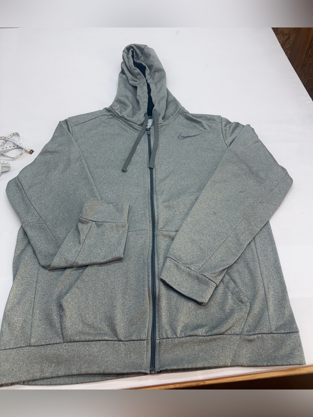 Nike Men's Heather Gray Full-Zip Performance Hoodie